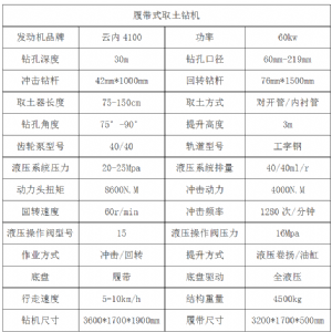 BZ-30TL履帶取土鉆機